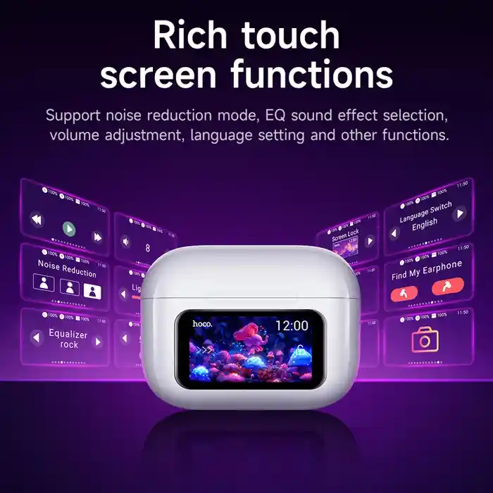 Hoco EW72 ANC TWS Earbuds With HD Display